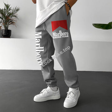 Racing Graphic Print Unisex Track Pants Casual Sweatpants