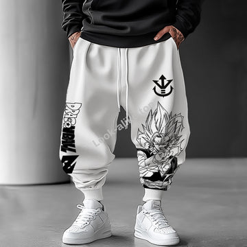 Unisex Anime Printed Casual Loose Harem Pants