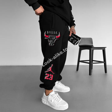 Unisex Basketball Game Sports Fitness Printed Casual Autumn And Winter Long Sports Pants Casual Pants Sweatpants