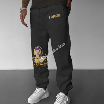 Unisex Anime Print Embroidered Sweatpants Casual Pants