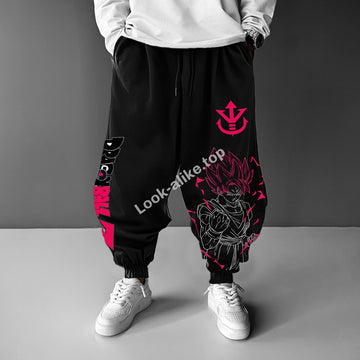 Unisex Anime Lover Print Oversized Harem Pants
