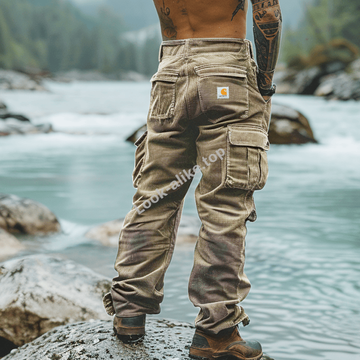 Men's Corduroy Vintage Washed Cargo Pants