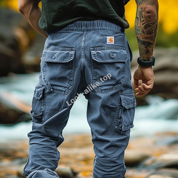 Men's Vintage Outdoor Multi-pocket Cargo Pants Trousers
