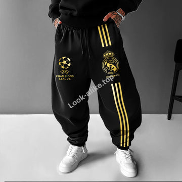Unisex Football Team Print Oversized Harem Pants