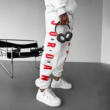 Fashionable Casual Basketball Print Men's Sweatpants