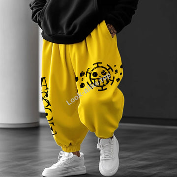 Unisex Anime-themed Printed Oversized Harem Pants