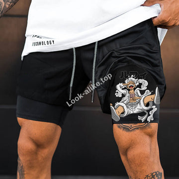 "anime Print" Performance Shorts
