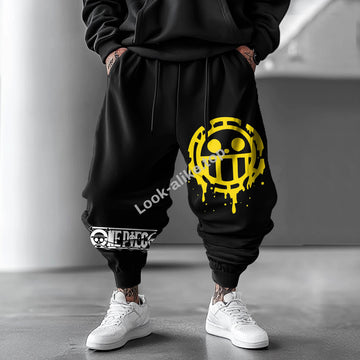 Unisex Anime Graphic Print Casual Oversized Harem Pants