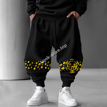 Unisex Anime-themed Casual Printed Oversized Harem Pants