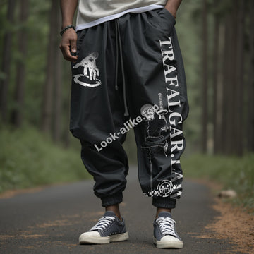 Men's Casual Anime One Piece Print Pencil Pants