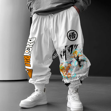 Unisex Anime Lover Casual Print Oversized Harem Pants