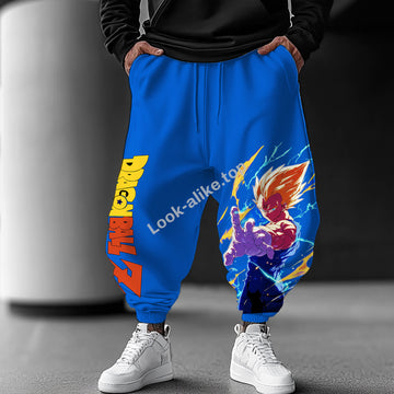 Unisex Anime Print Streetwear Harem Pants