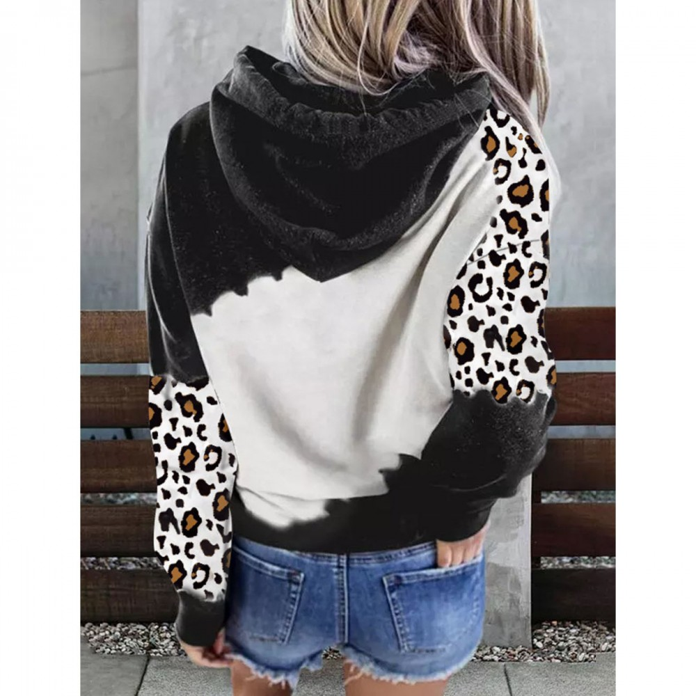 Women's Leopard Print Hoodie