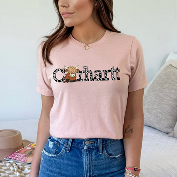 Women's Highland Cow Short Sleeve T-Shirt