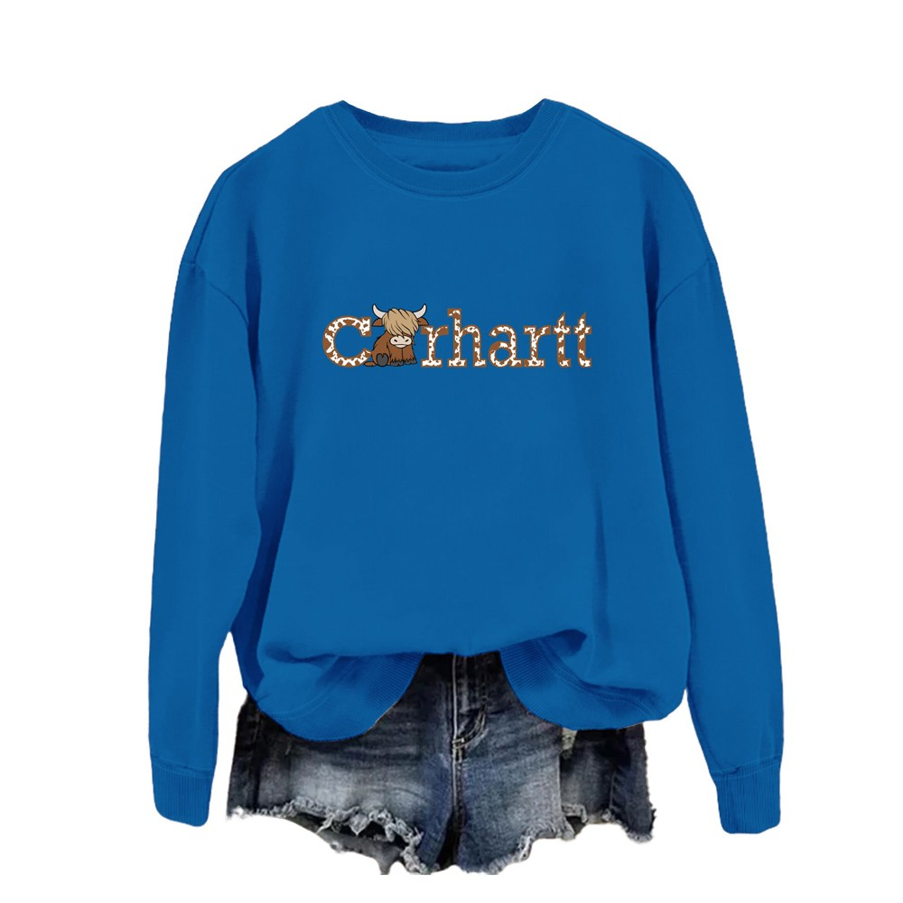 Women's Highland Cow Crewneck Sweatshirt