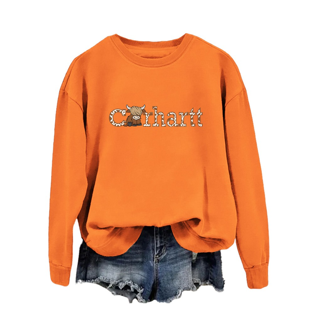 Women's Highland Cow Crewneck Sweatshirt