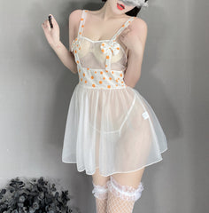 N2603 Open Crotch Sheer Nightdress