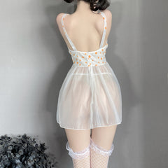 N2603 Open Crotch Sheer Nightdress