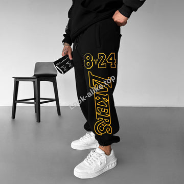 Men's Street Style Basketball Print Sweatpants Number 24 Sweatpants